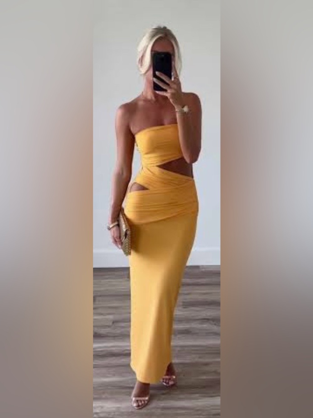 NWOT - Zara Cut-Out Maxi Dress in Tangerine Orange